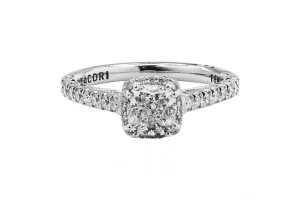 Tacori - 18ct White Gold Cushion Cut Diamond Ring 0.95ct F VS2 GIA Certified