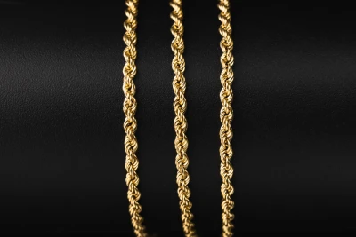 18ct Yellow Gold Rope Chain 18" 4g