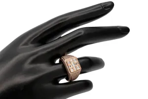 9ct Rose Gold Diamond Mens Ring 1.63ct 7.4g