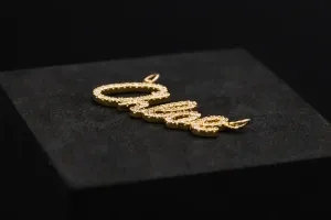 9ct Yellow Gold Diamond Chloe Name Pendant 1.8g