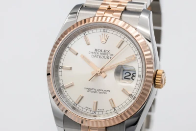 Rolex DateJust 36mm Steel & 18ct Rose Gold Jubilee 116231 2014