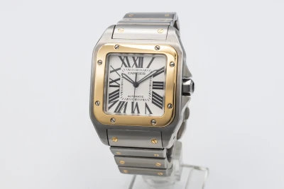 Cartier Santos 100 XL 38mm Steel & 18ct Yellow Gold W200728G 2010