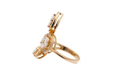 18ct Rose Gold Marquise & Round Brilliant Diamond Flower Cluster Ring 1.46ct
