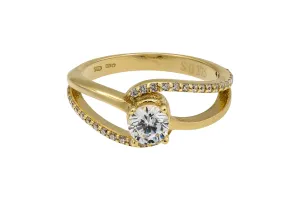 9ct Yellow Gold Cubic Zirconia Ring 3.2g