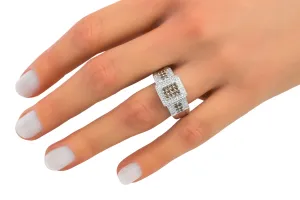 14ct White Gold Brown & White Diamond Ring 0.65ct 6.3g