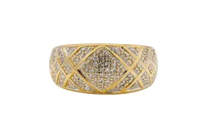 18ct Yellow Gold Art Deco Diamond Ring 0.10ct 6.1g