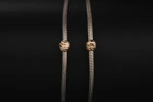 18ct White & Rose Gold Necklace 18" 9.4g