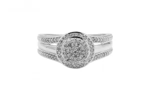 9ct White Gold Diamond Engagement Ring 3.6g