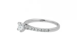 18ct White Gold Princess Cut Diamond Engagement Ring 0.45ct 2.5g