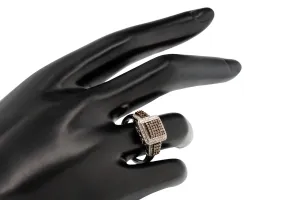 9ct White Gold Brown & White Diamond Ring 0.90ct