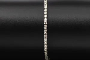 14ct White Gold Diamond Tennis Bracelet 3.40ct