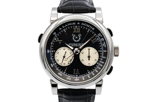 A. Lange & Söhne Double Split Second Flyback Chronograph 43mm Black Leather 404.035 2008 UNWORN