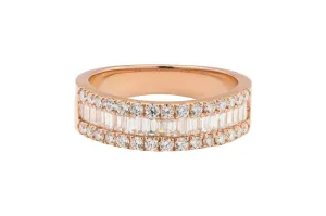 9ct Rose Gold Diamond Eternity Mens Ring 1.15ct