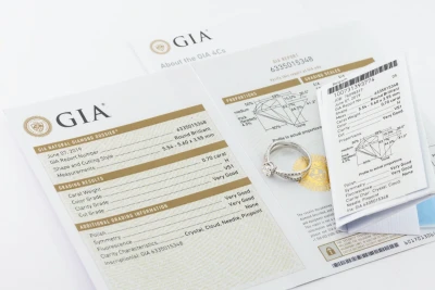 18ct White Gold Diamond Engagement Ring 0.98ct H VS1 GIA Certified