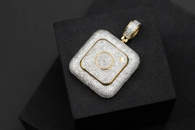 9ct Yellow Gold Diamond Instagram Pendant
