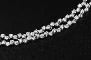 18ct White Gold Diamond Necklace Drop Down 2.10ct