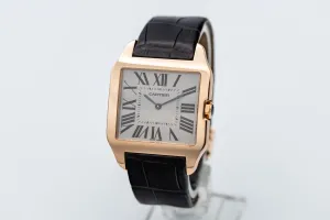 Cartier Santos Dumont 35mm Black Leather W2006951 Circa 2010