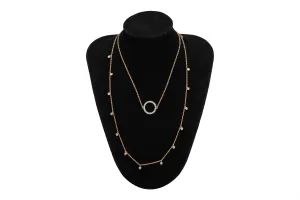 9ct Rose Gold Diamond Necklace 4.3g