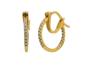 18ct Yellow Gold Diamond Earrings