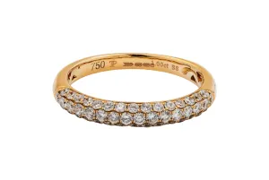 18ct Rose Gold Half Eternity Diamond Ring 1ct 2.7g