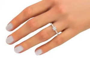 18ct White Gold Princess Cut Diamond Engagement Ring 0.45ct 2.5g