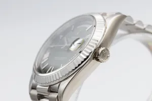 Rolex Day-Date 40mm 'Olive' 18ct White Gold Presidential 228239 2017