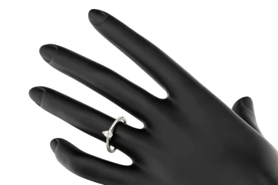 18ct White Gold Pear Shape Diamond Engagement Ring 0.43ct