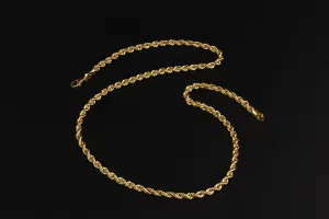18ct Yellow Gold Diamond Cut Rope Chain 23" 18g