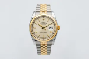 Rolex DateJust 36mm Steel & 18ct Yellow Gold Jubilee 116233 2008