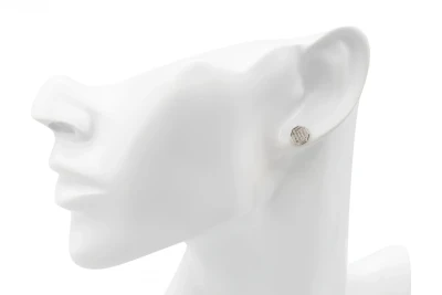 9ct White Gold Diamond Octagon Stud Earrings 0.9g