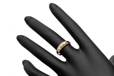 Platinum & 18ct Yellow Gold Trio Diamond Ring  0.31ct