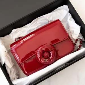 Chanel Red Patent Mini Rectangular