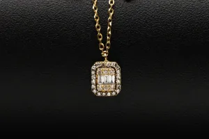 14ct Yellow Gold Diamond Necklace 0.40ct
