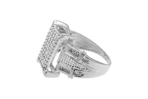 9ct White Gold Diamond Mens Ring 0.50ct 7.4g