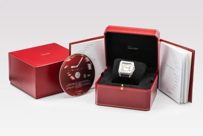 Cartier Santos 100 41mm Black Leather W20073X8 2012