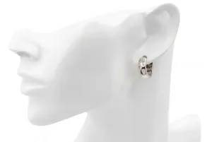 18ct White Gold Diamond Huggies Earrings 0.10ct 5.6g