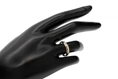 9ct Yellow & White Gold Detailing Ring 1.5g