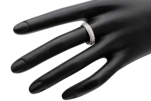 9ct White Gold Cubic Zirconia Eternity Ring 2.2g