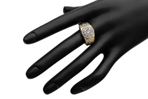 9ct Yellow Gold Diamond Mens Ring 1.05ct